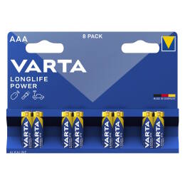 8 sztuk baterii VARTA AAA LR03 1,5V LongLife Power