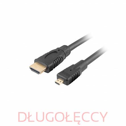 LANBERG kabel  HDMI(M)->HDMI MICRO(M) v1.4 1m 4K 3D czarny
