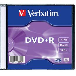 VERBATIM DVD+R 4.7GB 16x slim 