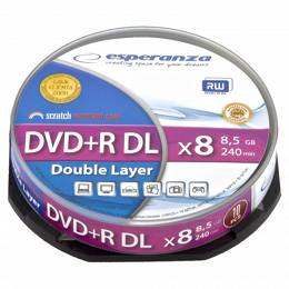 ESPERANZA PŁYTY DVD+R 8,5 GB x8 DL CAKE BOX 10 SZT.