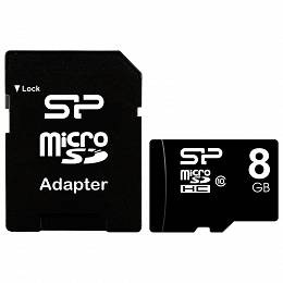 SILICON POWER Karta Pamięci Micro SDHC 8GB Class 10 +Adapter 