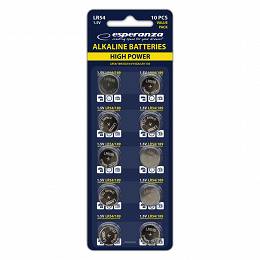 ESPERANZA baterie alkaliczne LR54 AG10 LR1130 blister 10szt
