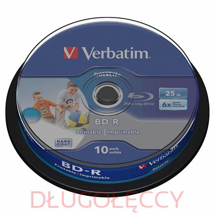 Płyta VERBATIM print BD-R25GB x6 blu ray op. 10 szt