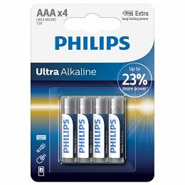PHILIPS Baterie LR03 AAA uLTRA Alkaline blister 4szt
