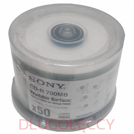 Płyta SONY print termal CD-R80/700MBx52 op 50 szt.