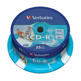 VERBATIM Płyta CD-R80 700MB x52 print op.25 szt 