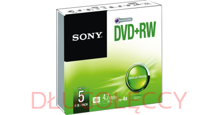 SONY DVD+RW SLIM 4.7GB x4 5 sztuk