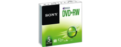 SONY DVD+RW SLIM 4.7GB x4 5 sztuk