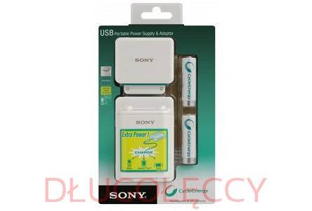 Przenośny zasilacz USB Sony CP-AH2R z 2 akumulatorami R6
