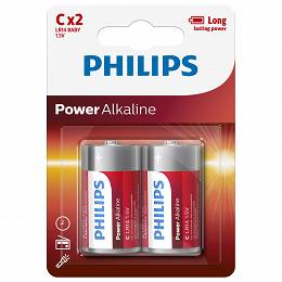 PHILIPS Baterie LR14 C Power Alkaline blister 2szt.