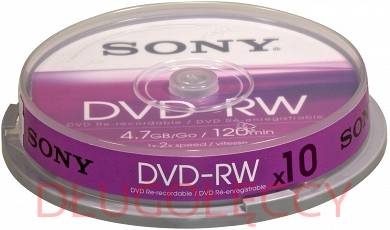 Płyty Sony DVD-RW, 10 szt. op. szpulowe