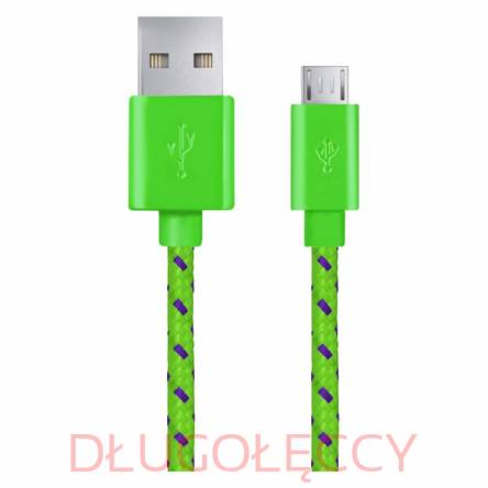 ESPERANZA EB181 kabel USB 2.0 - micro USB 2m zielony oplot