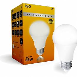 INQ Lampa LED 5W 400lm A60 E27 840 neutralna
