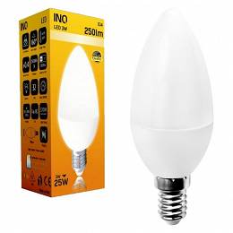 INQ E14 3W 250lm B37 żarówka LED świeczka 4000K neutralna biała