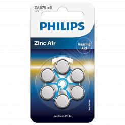 Bateria słuchowa PHILIPS 675 PR44 1.4V blister 6szt