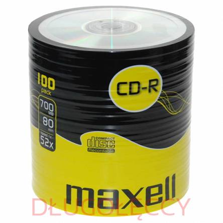 Płyty CD-R 700MB x 52 opakowanie 100 szt spin MAXELL