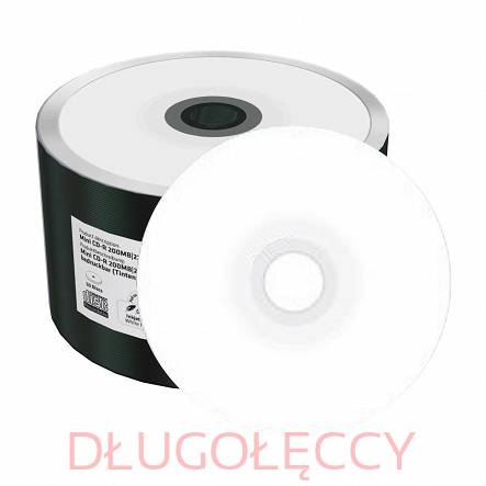 MediaRange MR257 Mini CD-R 200MB 22min 50sztuk do nadruku inkjet fullsurface printable