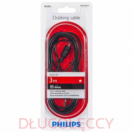 PHILIPS kabel AUX Jack 3,5mm - Jack 3,5mm 3m