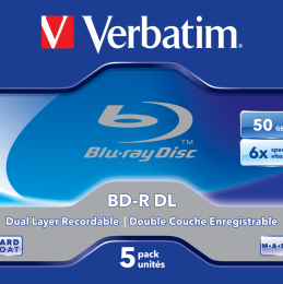 VERBATIM BD-R 50GB DL x6 Blu-ray Box 