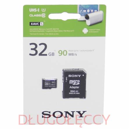 SONY MicroSD 32GB 90MB/s karta pamięci z adaptorem