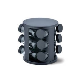 MAESTRO MR1725 Zestaw pojemników na przyprawy 12x100ml stojak stalowy czarny