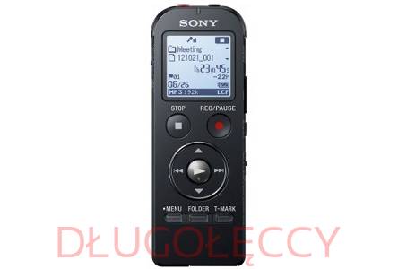 SONY ICD-UX533 stereofoniczny dyktafon cyfrowy, odtwarzacz muzyczny i pamięć USB czarny