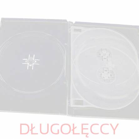 ETUI na płyty DVD-4 bezbarwne z trayą