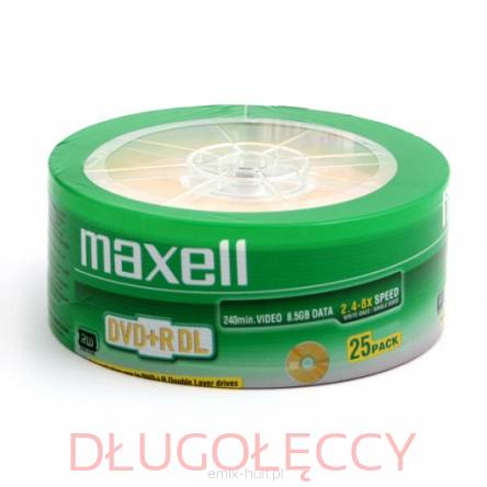 MAXELL DVD+R 8,5GB x8 DL szpindel 25 szt.