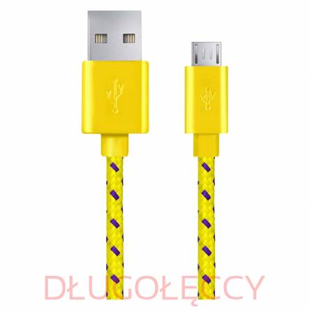 ESPERANZA EB181 kabel USB 2.0 - micro USB 2m oplot żółty