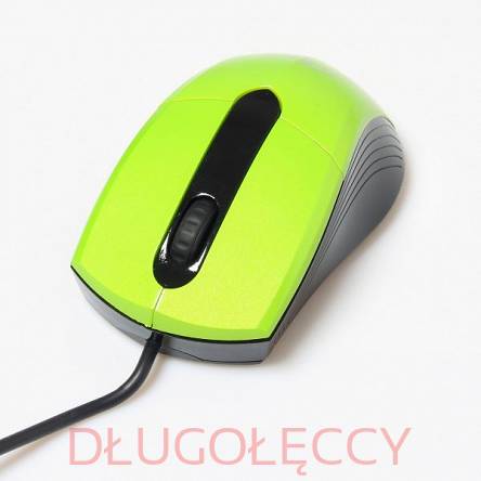 MEDIA-TECH Myszka optyczna 800 cpi, 3 przyciski w tym rolka, kolor zielony