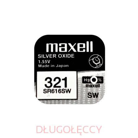 MAXELL SR616 321 1,55V bateria srebrowa