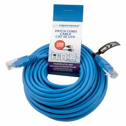 ESPERANZA KABEL UTP CAT 5E PATCHCORD 10M niebieski