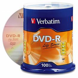 VERBATIM DVD-R 4.7GB x16 Life Series 100 szt. cake box