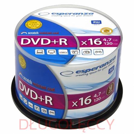 ESPERANZA płyta DVD+R 4,7GB x16 cake box 50szt