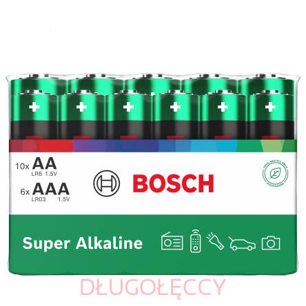 Baterie BOSCH 10x LR6 AA 1,5V+ 6x LR03 AAA 1,5V SuperAlkaline