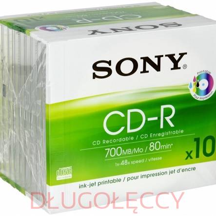 Sony CD-R do nadruku 700MB (80 min) javel case