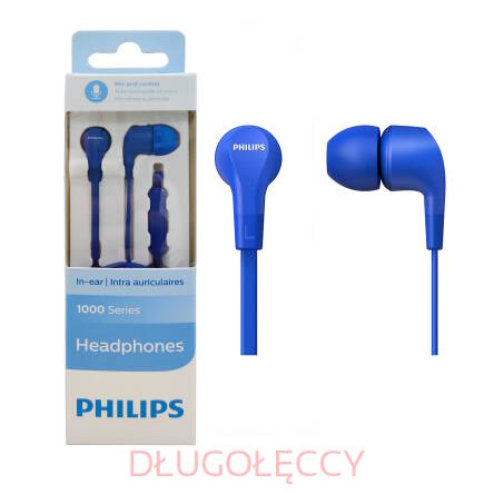 PHILIPS TAE1105BL słuchawka douszna z mikrofonem niebieska