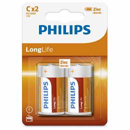 PHILIPS R14 C LongLife bateria blister 2szt