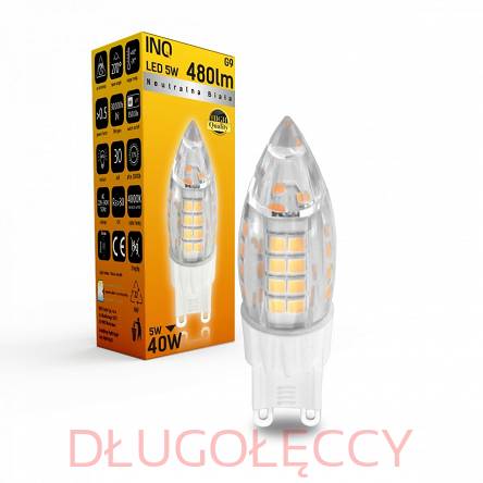INQ G9 LED 5W (40W) 480lm świecka 4000K neutralna biała