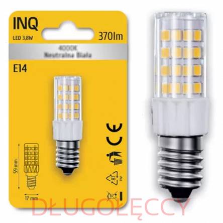 Lampa LED E14 3,8W 370lm 2700K INQ TOWER