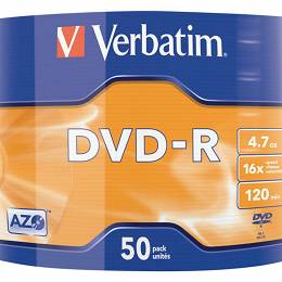 Płyta VERBATIM DVD-R4.7GBx16 op 50 szt. 