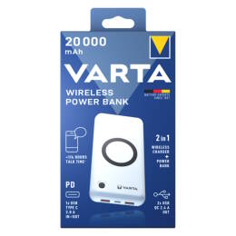 VARTA powerbank bezprzewodowy 20000mAh USB-A USB-C 