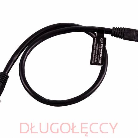 ESPERANZA EB281 kabel sieciowy PATCHCORD UTP cat 6 0,5m czarny