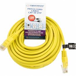 ESPERANZA KABEL UTP CAT 5E PATCHCORD 10M żółty