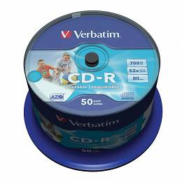 Płyta CD-R VERBATIM AZO print CD-R80x52 op 50 szt