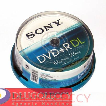 Płyta SONY DL DVD+R 8.5GBx2.4-8 op 25 szt. cake box