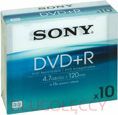 Płyta SONY slim DVD+R 4.7GBx16 1 szt 