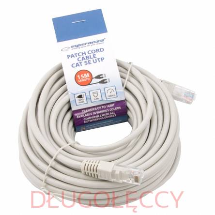 ESPERANZA KABEL UTP CAT 5E PATCHCORD15M szary