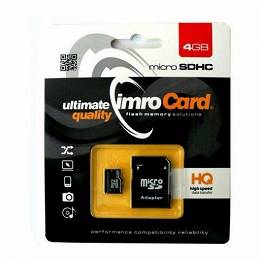 IMRO Karta micro SDHC 4GB klasa 4 z adapterem