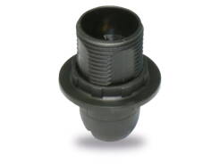 Oprawa E14 z kołnierzem czarna